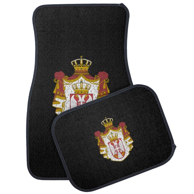 Serbian coat of arms car mat (Set)