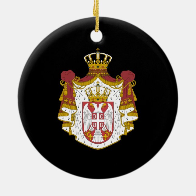 Serbian coat of arms ceramic ornament (Back)