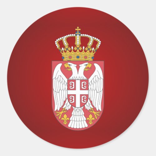 Serbian coat of arms classic round sticker