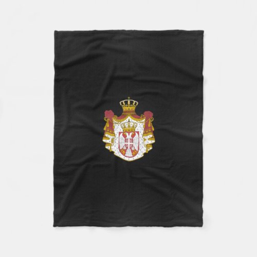 Serbian coat of arms fleece blanket