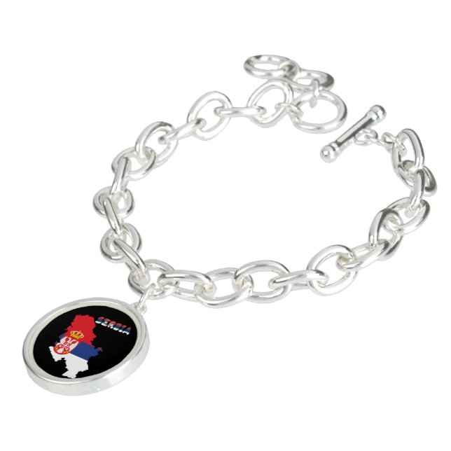 Serbian country flag charm bracelet (Side)