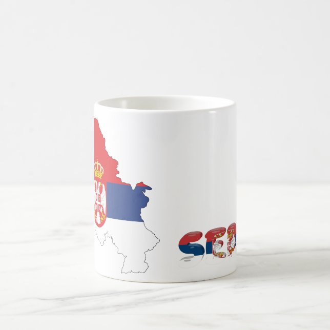 Serbian country flag coffee mug (Center)