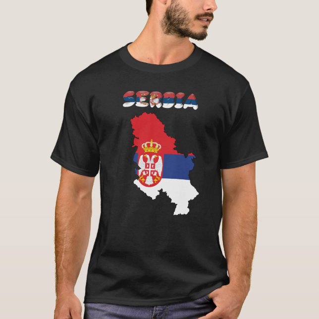 Serbian country flag T-Shirt (Front)