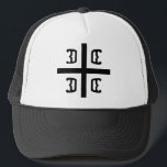 Serbian Cross Trucker Hat<br><div class="desc">Serbian Cross.  Tetragrammatic Cross.</div>