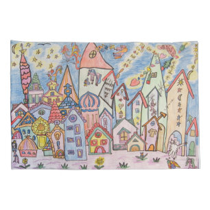 serbian cyrillic city pillow case
