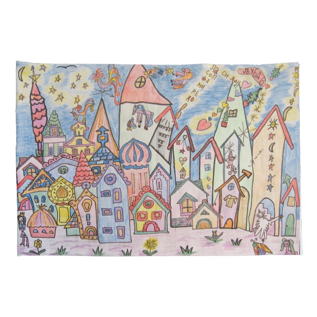 serbian cyrillic city pillow case (Back-Right)