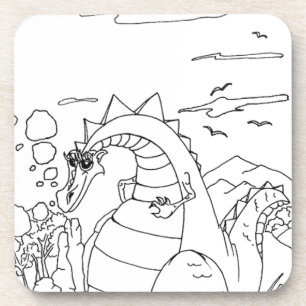 serbian cyrillic dragon beverage coaster