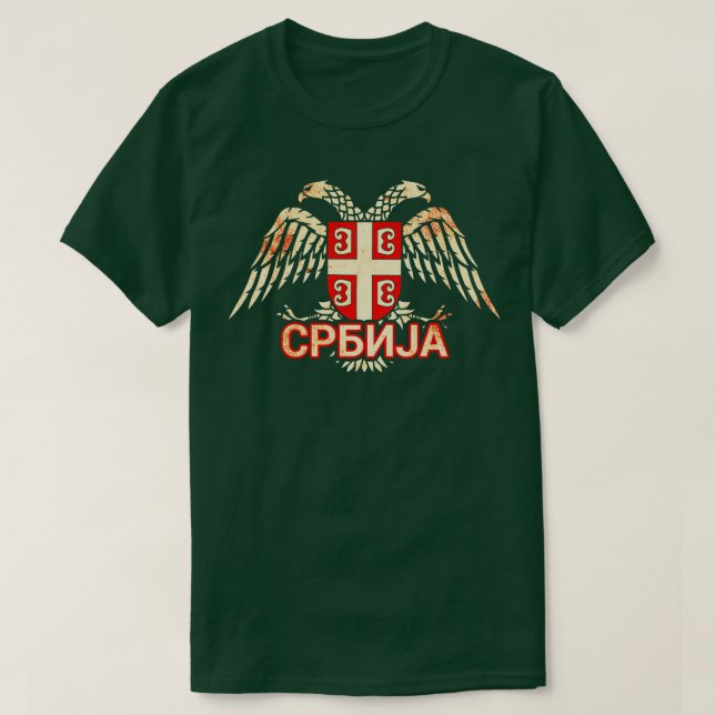 Serbian Eagle Srbija 6 T-Shirt (Design Front)
