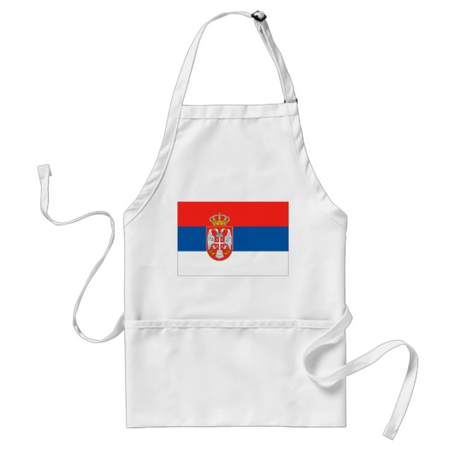 Serbian Flag Adult Apron (Front)