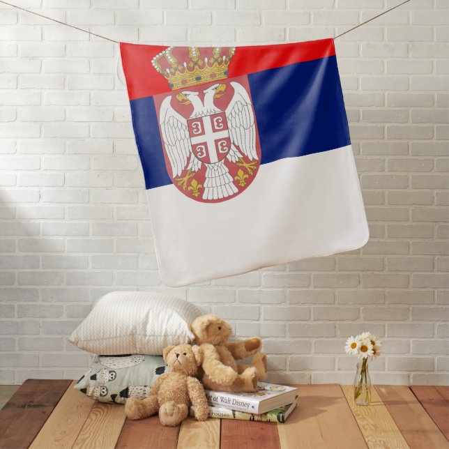 Serbian flag  baby blanket (In Situ)