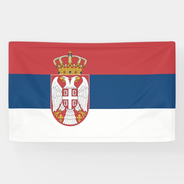 Serbian Flag Banner (Horizontal)