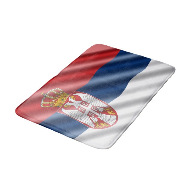 Serbian flag bathroom mat (Angled)