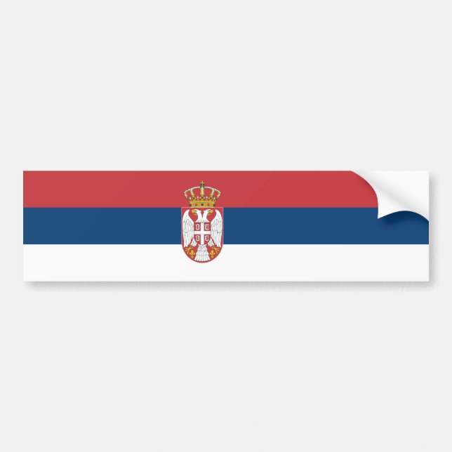 Serbian Flag Bumper Sticker (Front)