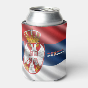 Serbian flag can cooler