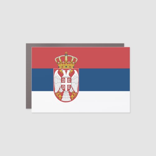 Serbian flag car magnet