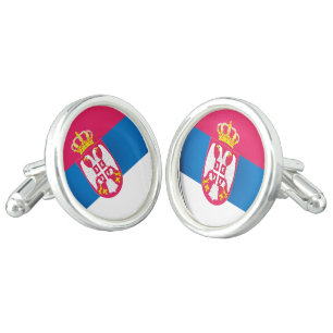 Serbian flag cufflinks