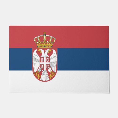 Serbian Flag Doormat