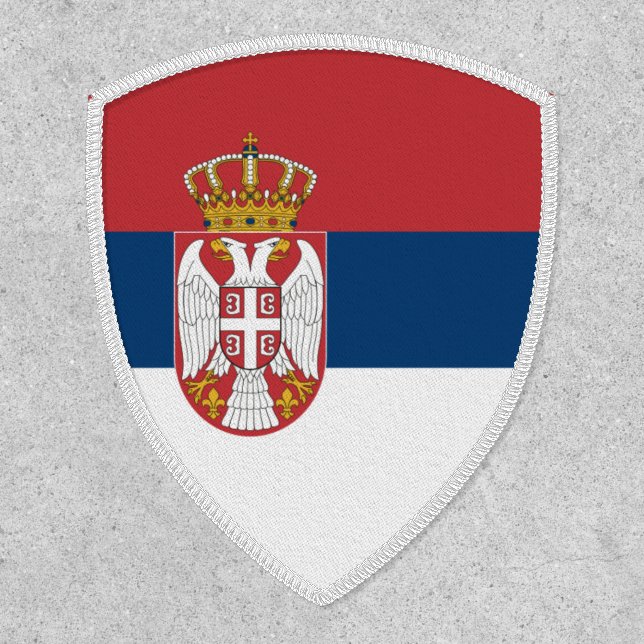 Serbian Flag, Flag of Serbia Patch (Front)