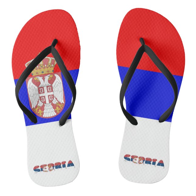 Serbian flag flip flops (Footbed)