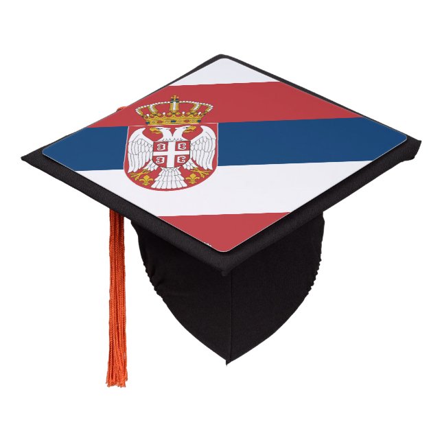 Serbian flag graduation cap topper (Angled)