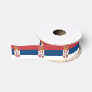 Serbian Flag Grosgrain Ribbon