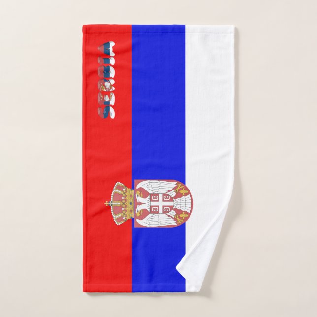 Serbian flag hand towel  (Hand Towel)