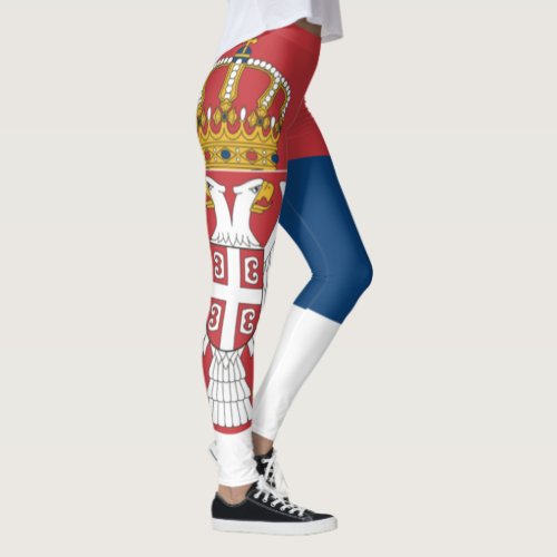 Serbian Flag Leggings