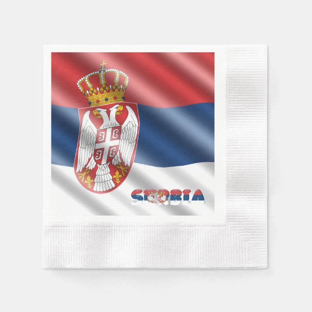 Serbian flag  napkins (Front)