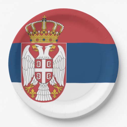 Serbian Flag Paper Plates