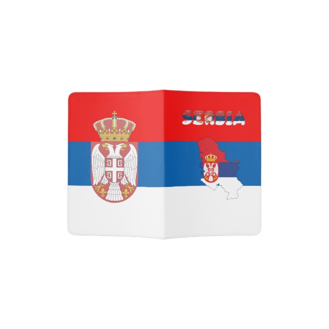 Serbian flag passport holder (Opened)