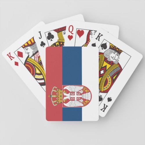 Serbian Flag Poker Cards