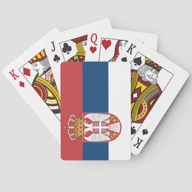 Serbian Flag Poker Cards (Back)