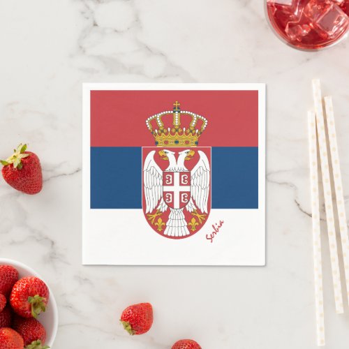 Serbian flag  Serbia party fashion sports Napkins