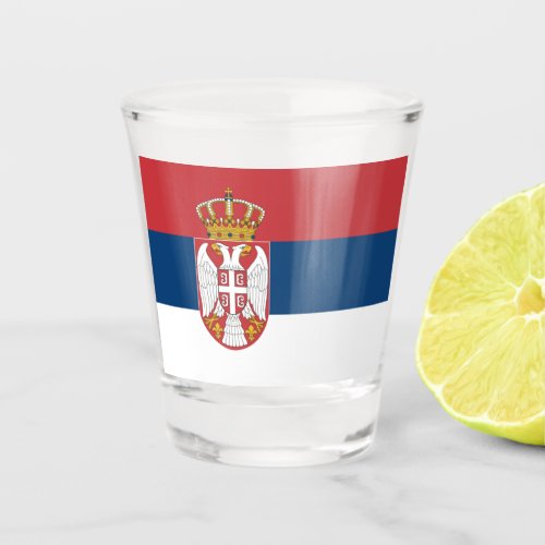 Serbian Flag Shot Glass