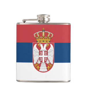 Serbian Flag & travel Serbia /sports fans Flask