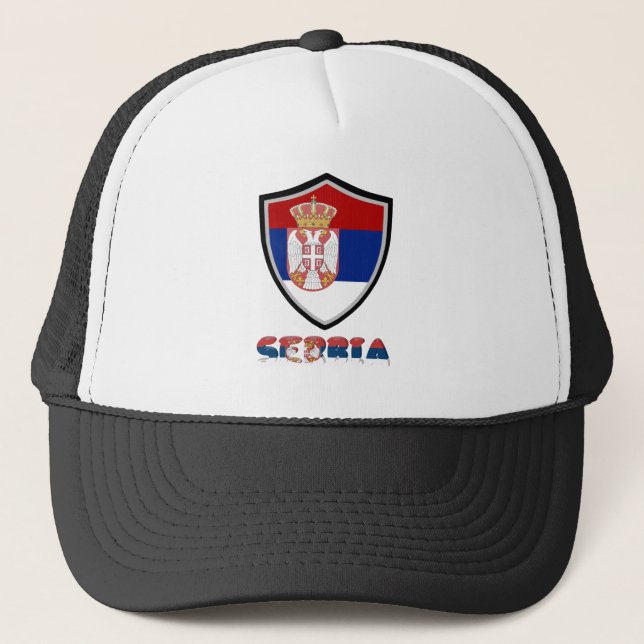 Serbian flag trucker hat (Front)