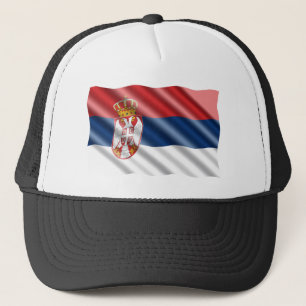 Serbian flag trucker hat