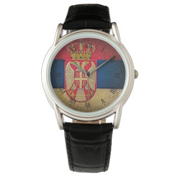 Serbian Flag Watch by nonstopshop at Zazzle