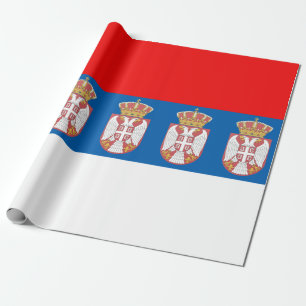 Serbian flag wrapping paper