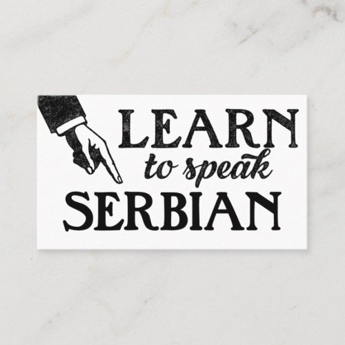 Serbian Language Lessons Business Cards