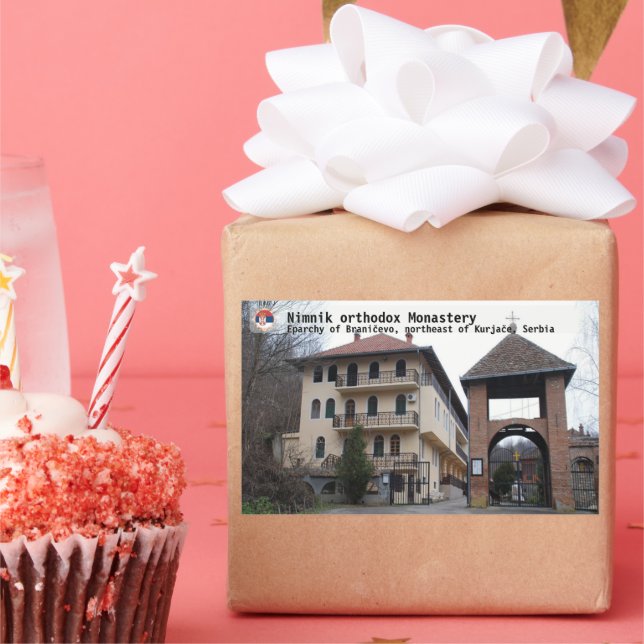 SERBIAN MONASTERIES - Nimnik orthodox Monastery 2 Rectangular Sticker (Party)