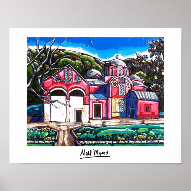 "Serbian Monestary at Pec, Kosovo" Poster (Front)