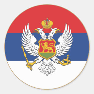 Serbian Montenegro Round Sticker