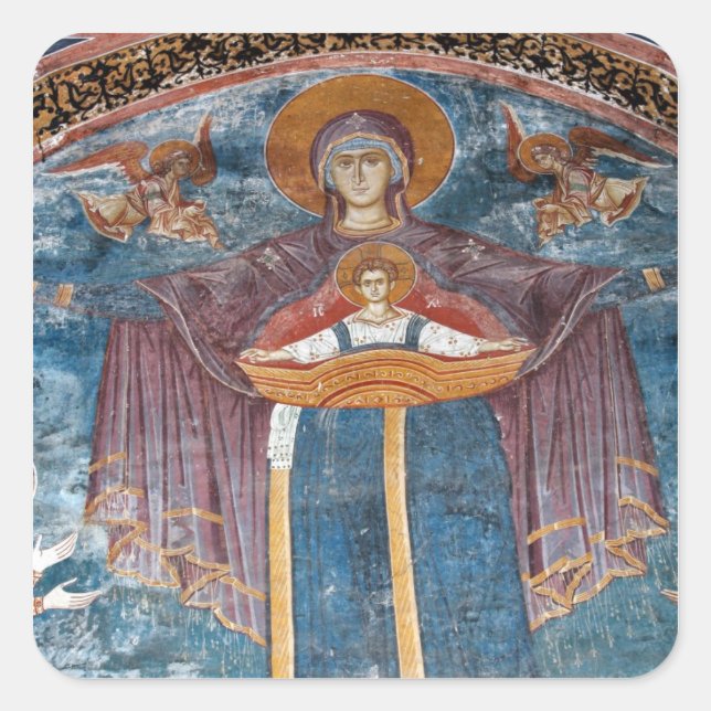 Serbian Orthodox Church, and a UNESCO site, Square Sticker (Front)