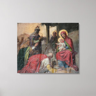 Serbian Orthodox icongraphy at Valjevo Church. - Canvas Print