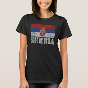 Serbian Serbia Flag Vintage Country Men Women T-Shirt
