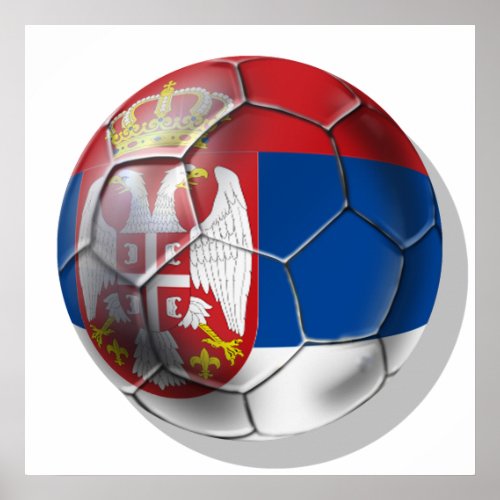 Serbian soccer 2014 world cup ball lovers Srbija Poster