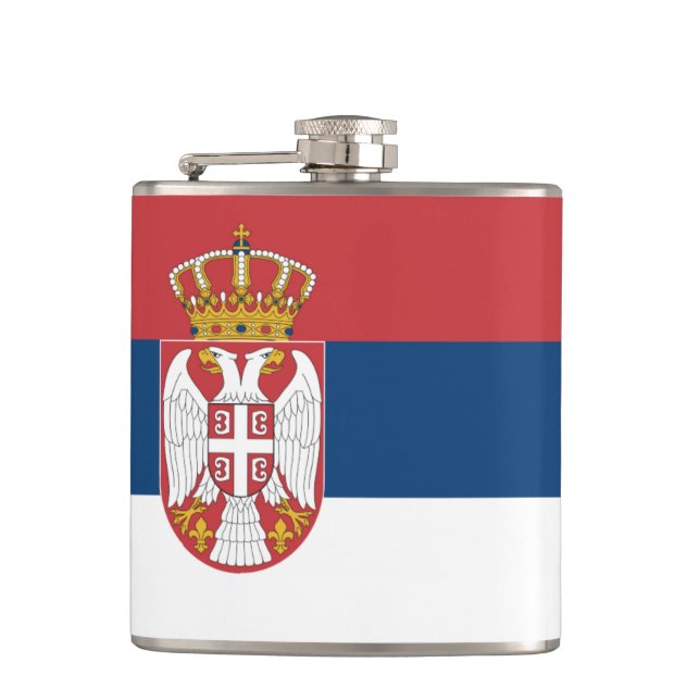Serbian state flag flask (Front)