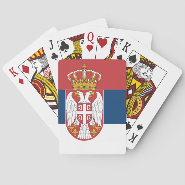 Serbian state flag poker cards (Back)