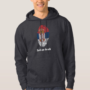 Serbian touch fingerprint flag hoodie